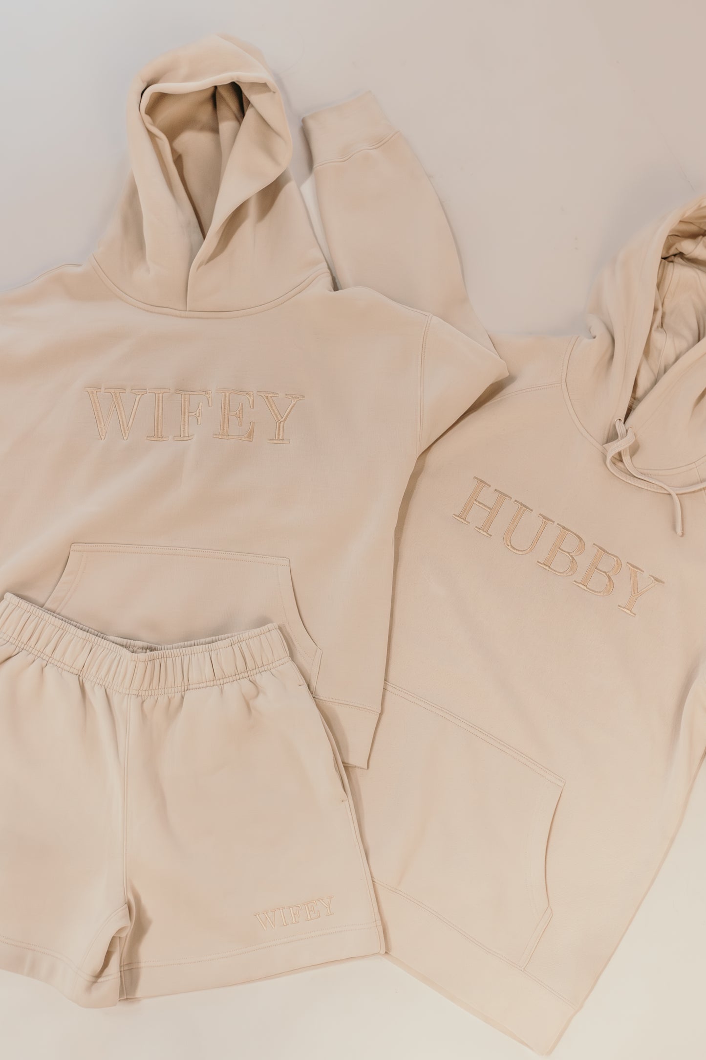 Matching couple hoodie hubby and wifey set bridal loungewear