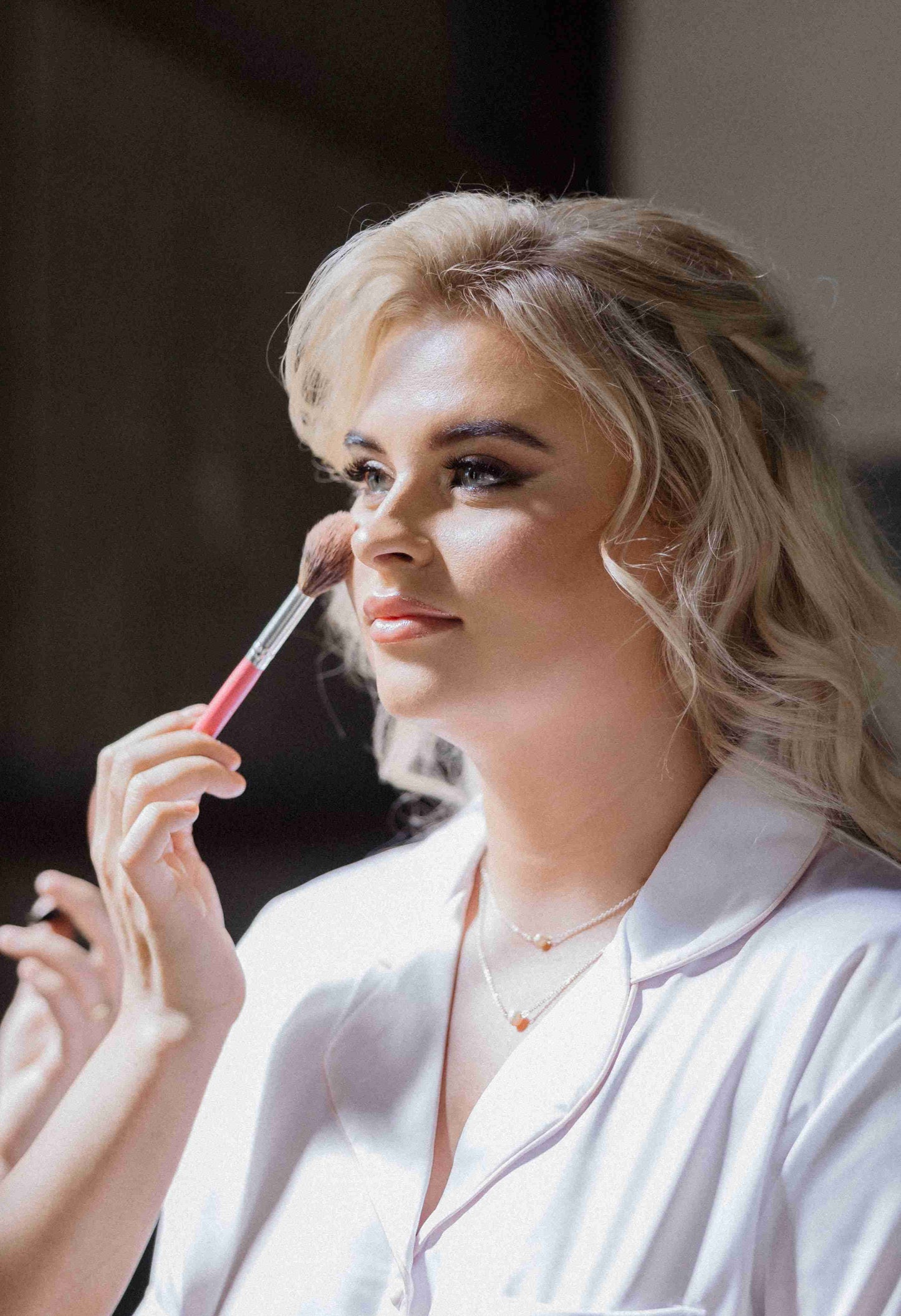 Summer Dreams Satin Short Pyjama Set – White & Pink Trim