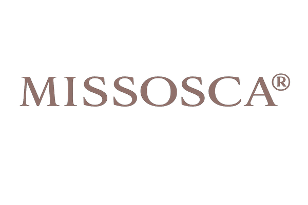MISSOSCA® luxury sleepwear brand logo in taupe serif typography