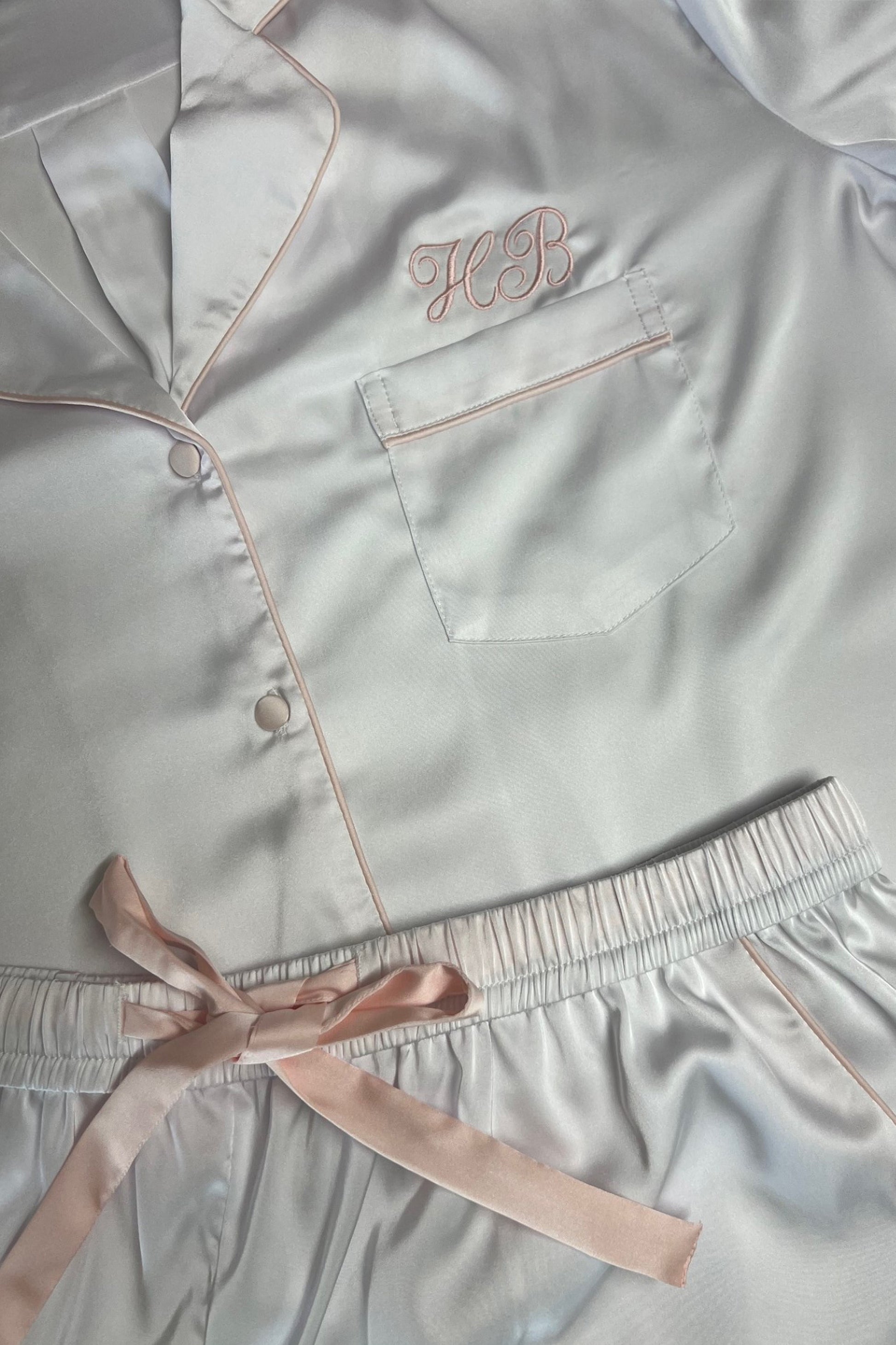 Satin sleepwear set showing relaxed fit and soft fabric drape