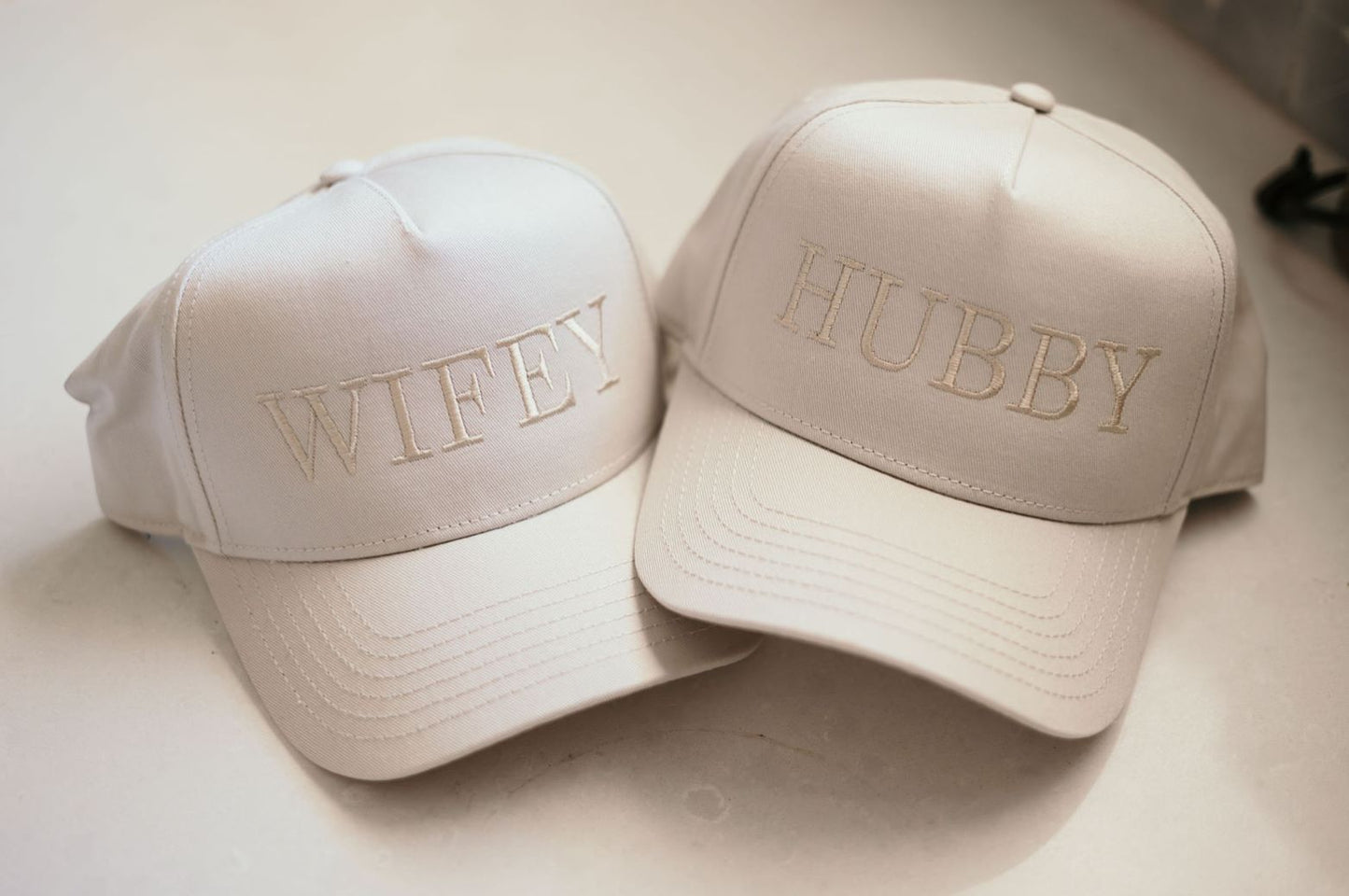 Matching bridal caps wifey hubby premium couple hats