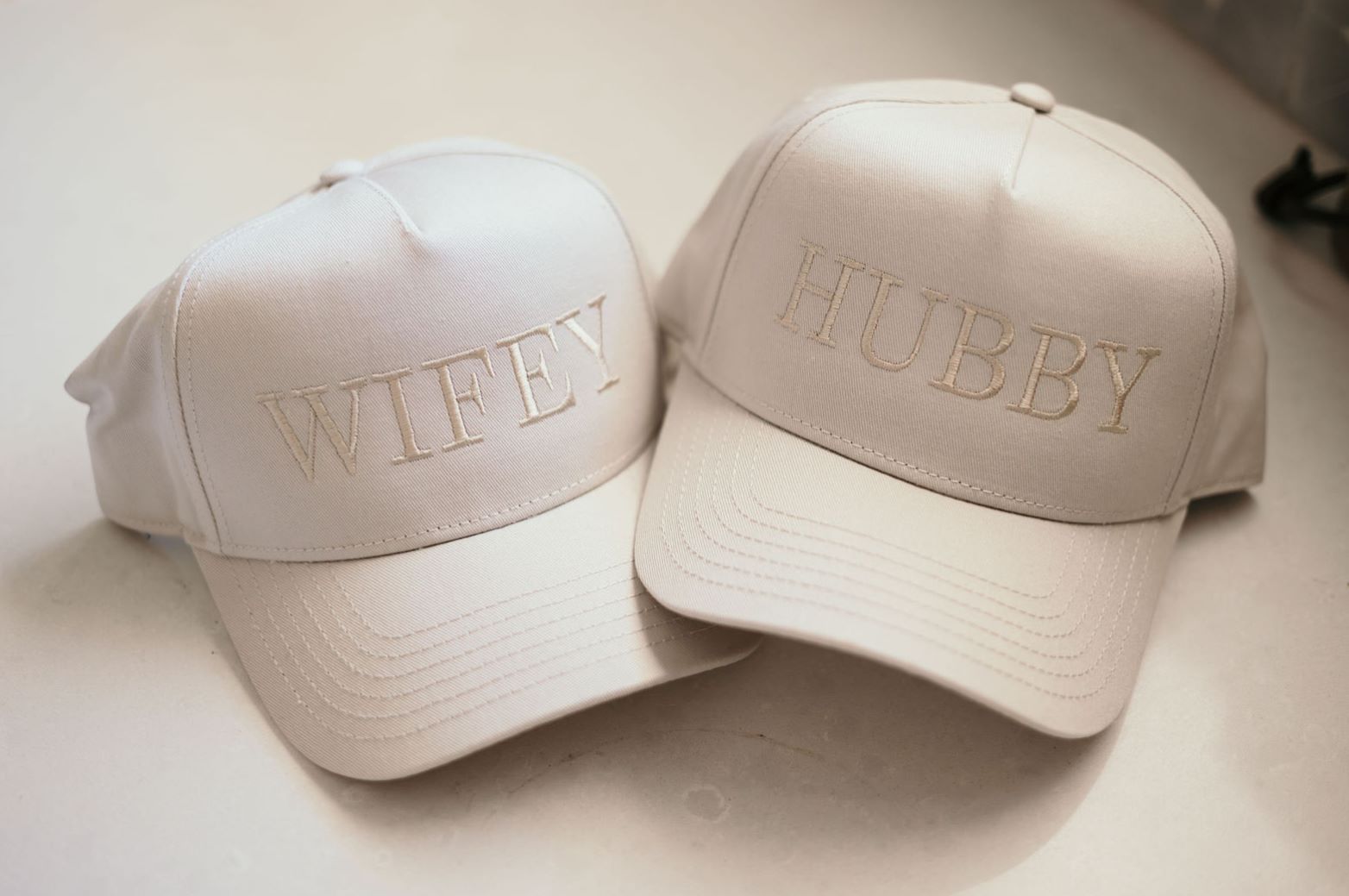 Matching bridal caps wifey hubby premium couple hats