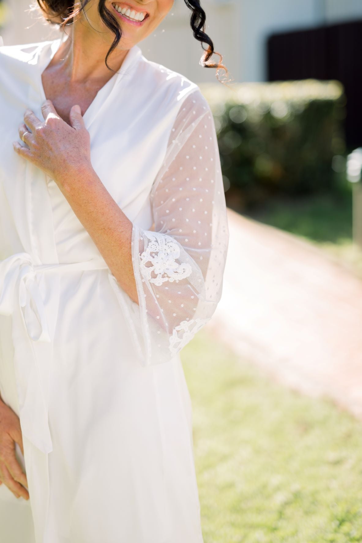 Ava Full Length Satin Bridal Robe